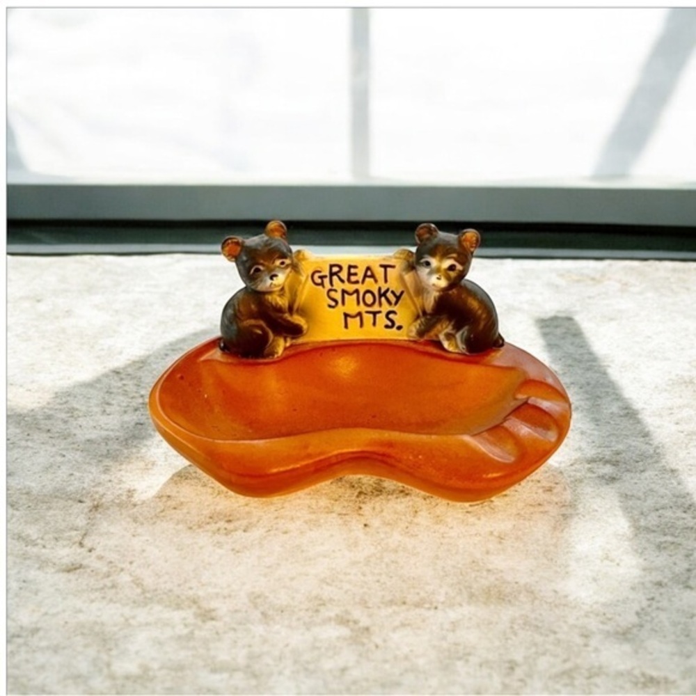 Vintage, Made In Japan, 1940's Ceramic, Ashtray, Little bears